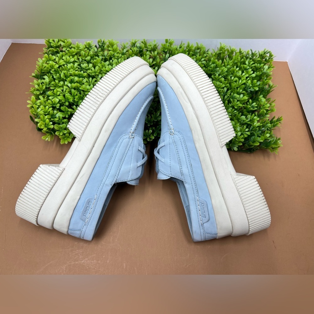 New Sperry, platform woman’s, Highland boat shoe baby blue - Picture 8 of 11